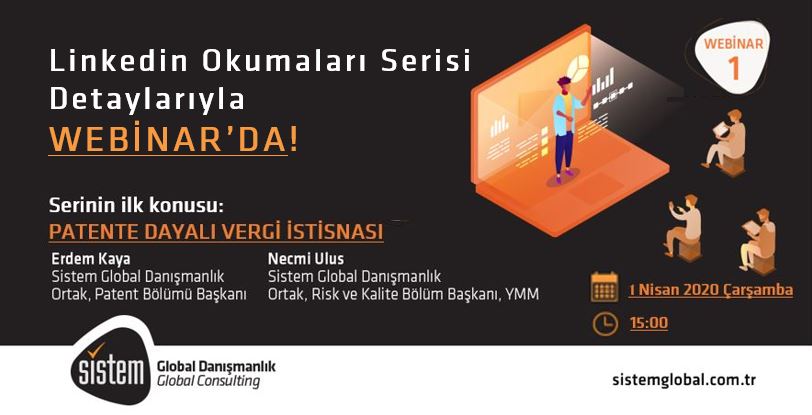 Sistem Global Danışmanlık Patente Dayalı Vergi İstisnası Webinarı