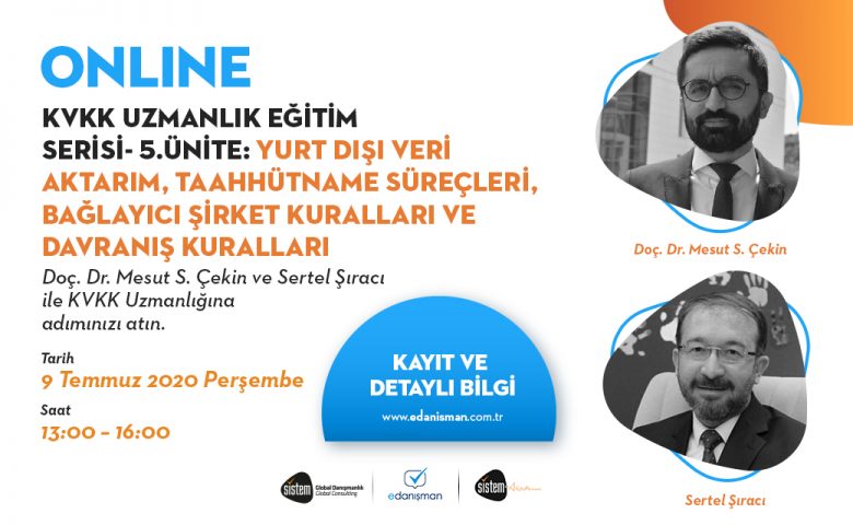 Kvkk Uzmanlık Eğitim Serisi 5. Ünite 7 Sistem Global Danışmanlık Kvkk Uzmanlık Eğitim Serisi 5. Ünite