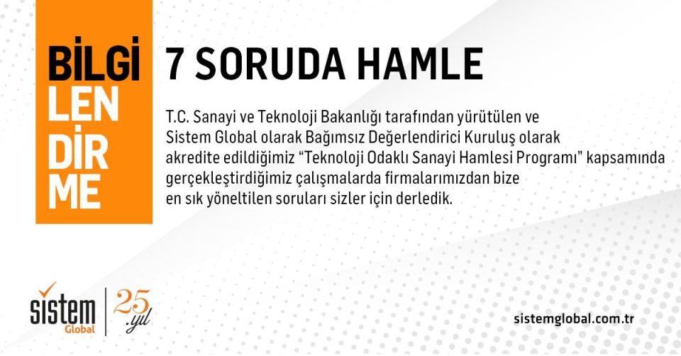 Sistem Global Danışmanlık Güncellenmiş 7 Soruda HAMLE Programı