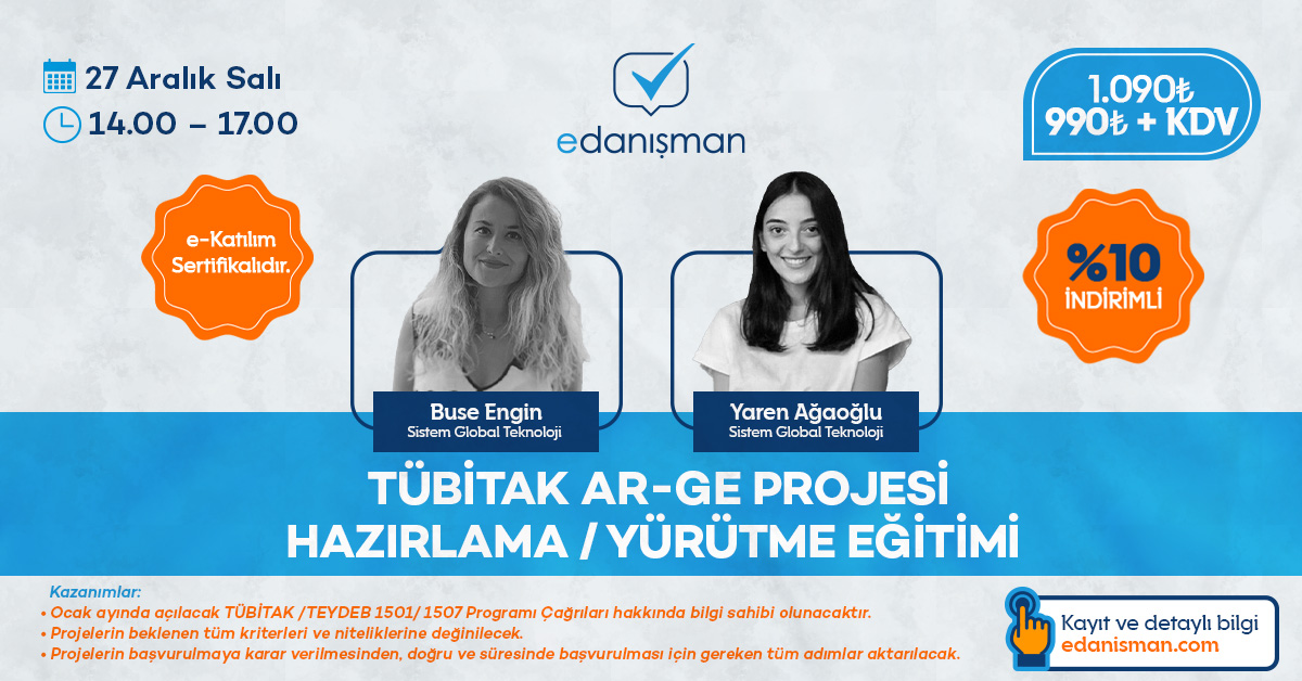 TÜBİTAK Ar-Ge Projesi Hazırlama/Yürütme Eğitimi 7 Sistem Global Danışmanlık TÜBİTAK Ar-Ge Projesi Hazırlama/Yürütme Eğitimi