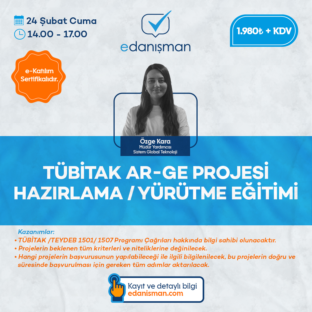 Tübi̇tak Ar-Ge Projesi Hazırlama/Yürütme Eğitimi 7 Sistem Global Danışmanlık Tübi̇tak Ar-Ge Projesi Hazırlama/Yürütme Eğitimi
