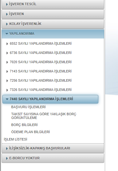 Sistem Global Danışmanlık Sgk İşveren Si̇stemi̇ne &Quot;7440 Sayili Yapilandirma İşlemleri̇&Quot; Ekrani Açildi!