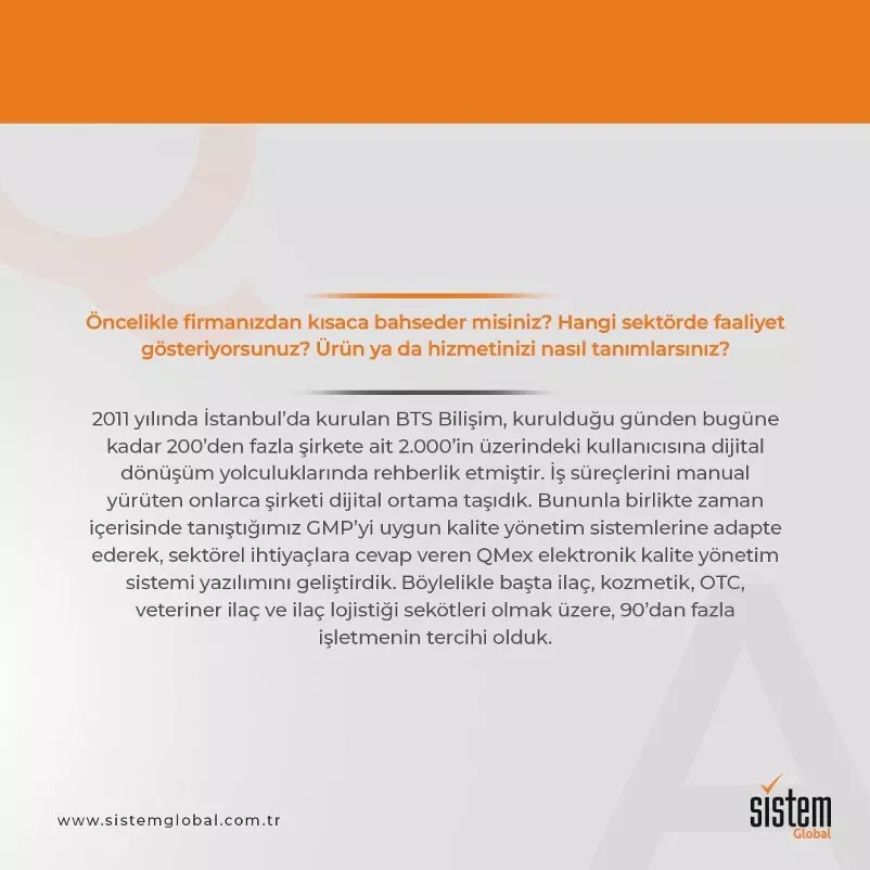 Sistem Global Danışmanlık BTS-TR 02