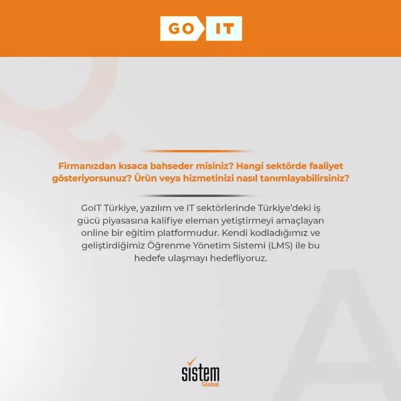 Sistem Global Danışmanlık GoIT Turkiye 2